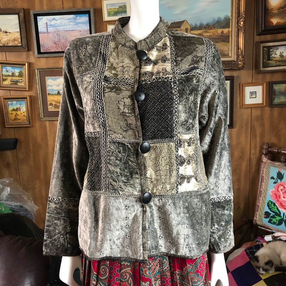 Funky Boho Patchwork Blazer Jacket - Picture 4 of 10